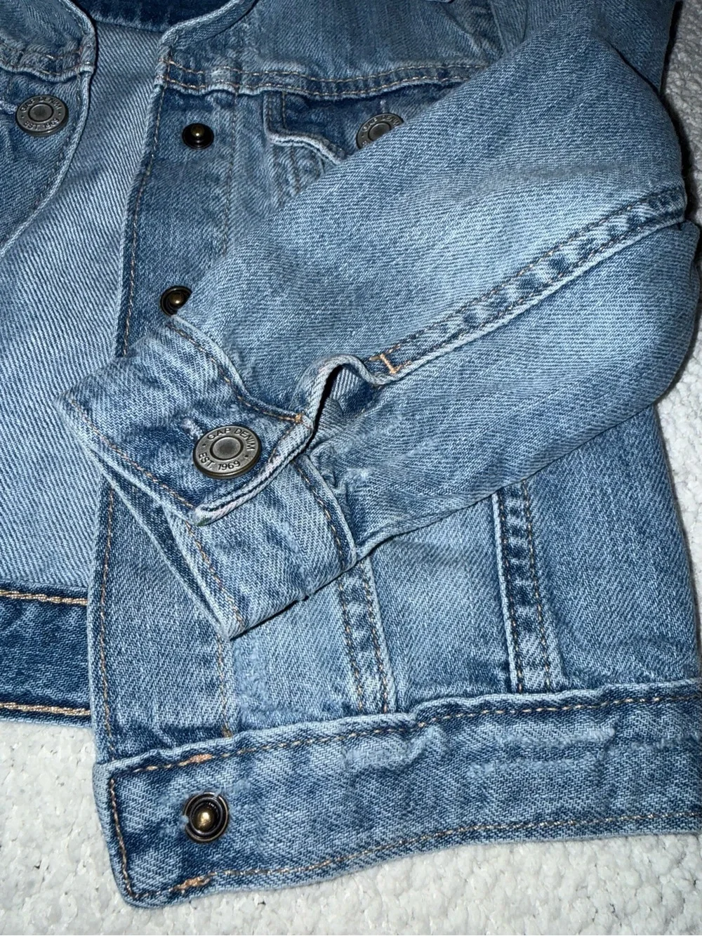 Gap Girls Distressed Denim Jean Jacket Size 4T